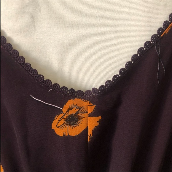 Cupcakes and cashmere floral jumpsuit brown medium - Picture 10 of 15